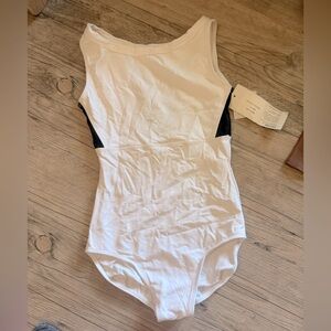 Women's Black and White Leotard